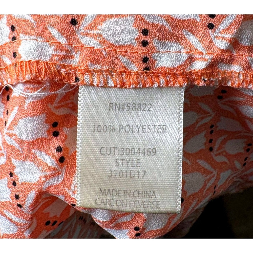 MAX STUDIO Tiered Maxi Skirt Coral Floral Print Women's Size S - Picture 7 of 7